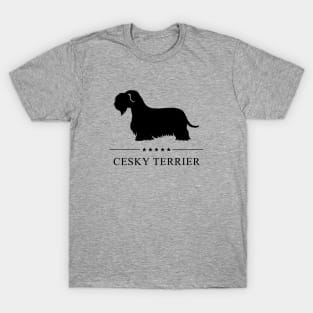 Cesky Terrier Black Silhouette T-Shirt